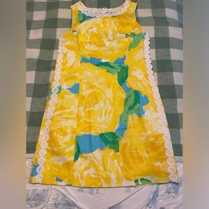 Lilly Pulitzer Yellow First Impressions Mila Shift Dress